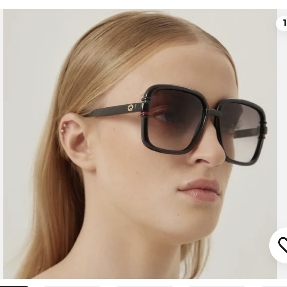 Gucci Black Oversized Square Sunglasses GG1066S
